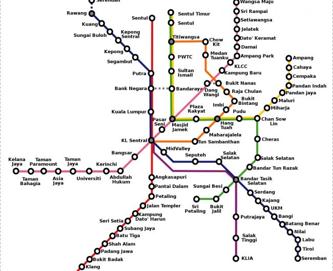 نقشه مترو کوالالامپور