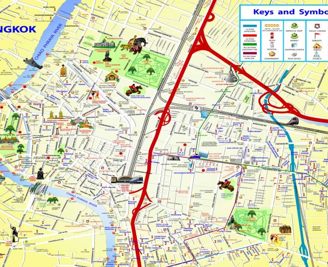 نقشه توریستی بانکوک