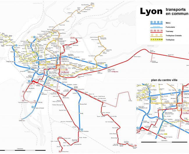 نقشه مترو لیون