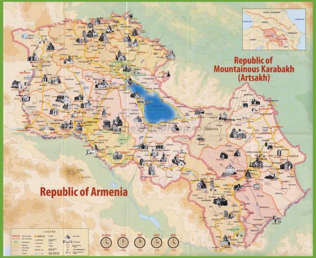 نقشه توریستی ارمنستان