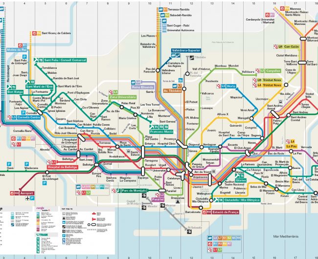 نقشه مترو بارسلون